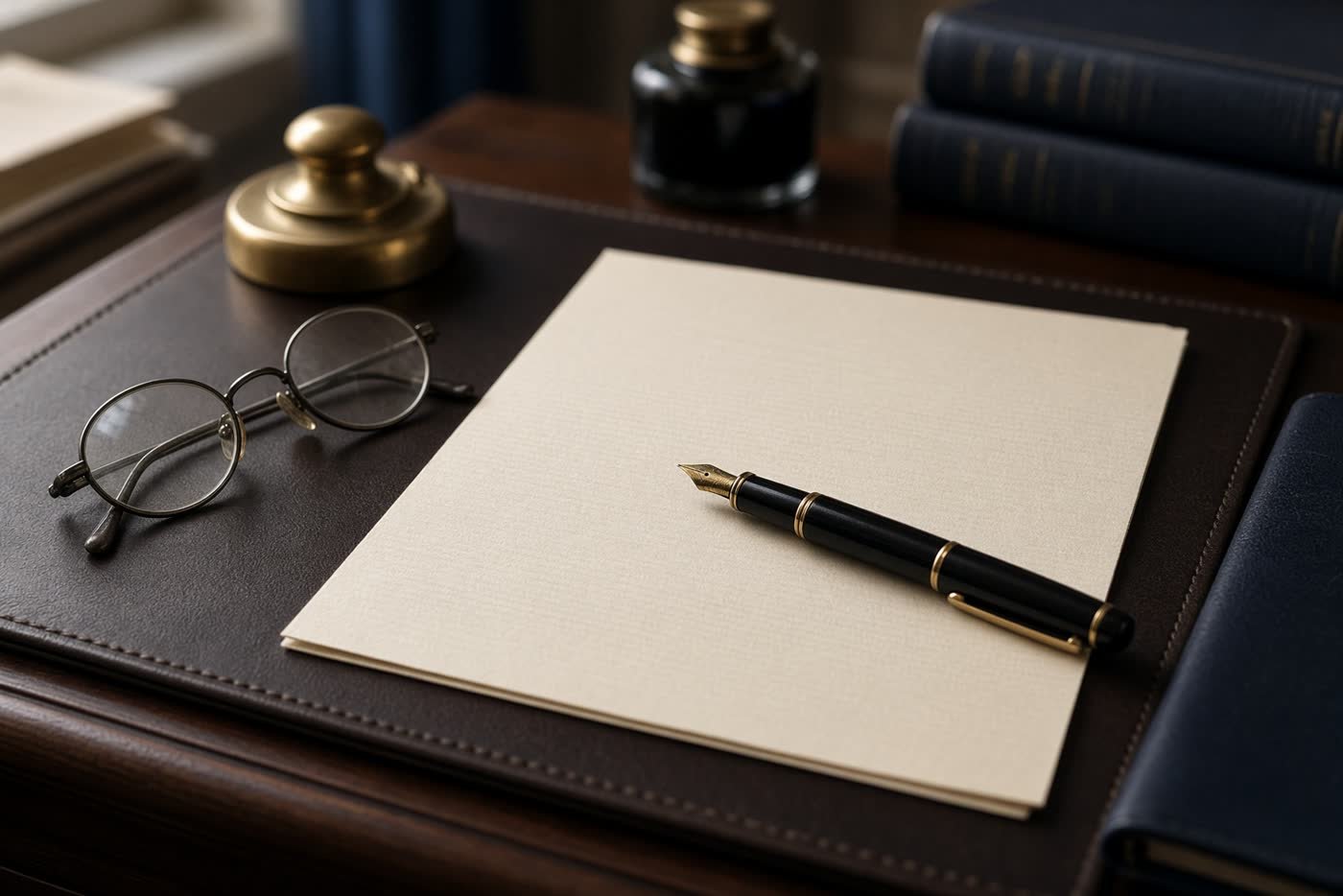 Advocate's desk where the file is read
